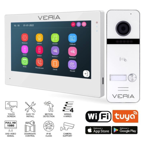 SET Videotelefon VERIA 3001-W (Wi-Fi) bílý + vstupní stanice VERIA 301