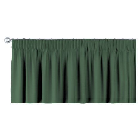 Dekoria Krátký závěs na řasící pásce, Forest Green - zelená, 130 x 40 cm, Cotton Panama, 702-06