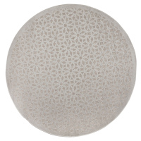 Flair Rugs koberce Kusový koberec Piatto Argento Silver kruh – na ven i na doma - 160x160 (průmě