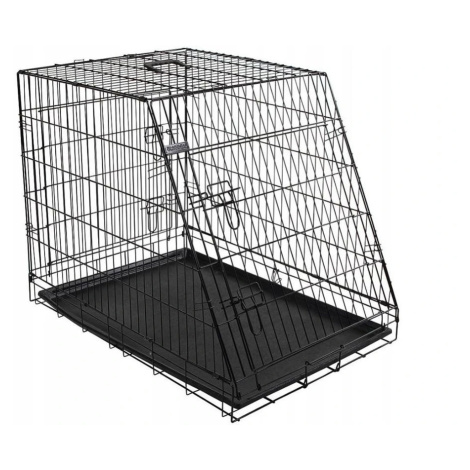 Kerbl Přepravní box, klec do auta pro psy 75 × 52 × 61 cm, 2 dveře, zkosená