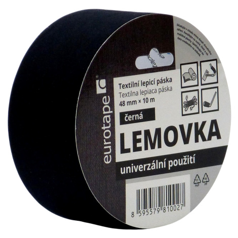 Europack Lemovka - lemovací páska na koberce - černá - Balení: Šířka 5 cm, návin 10 metrů