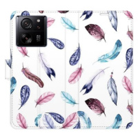 iSaprio flip pouzdro Colorful Feathers pro Xiaomi 13T / 13T Pro