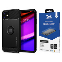 Pouzdro Pancerne Cover pro iphone 11 Spigen Rugged Armor a Sklo 3MK