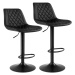 SONGMICS Sada dvou barových židlí Ricaro černá