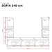 Ral Obývací stěna SOFIA 1, 249 cm - Bílý lesk