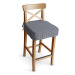 Dekoria Sedák na židli IKEA Ingolf - barová, tmavě modrá - bílá jemná kostka, barová židle Ingol