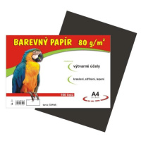 Barevný papír A4 80 g - 100 ks - černý