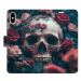 iSaprio flip pouzdro Skull in Roses 02 pro iPhone X/XS