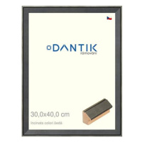 DANTIK rámeček 30 × 40, INCLINATA colori šedý plexi čiré