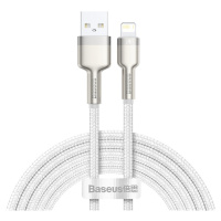 Datový kabel Baseus Cafule Series Metal Data Cable USB to iP 2.4A 2m, bílá