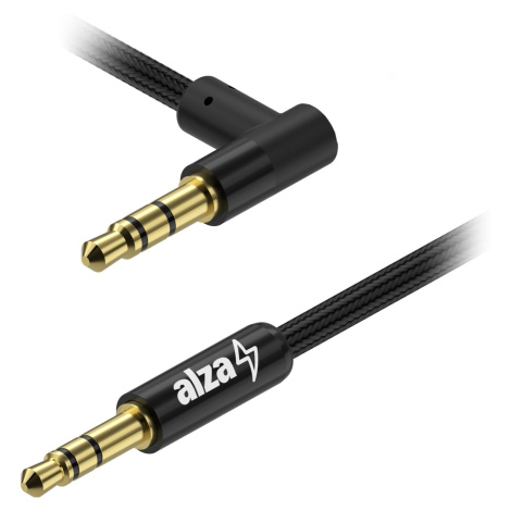 AlzaPower 90Core Audio 3.5mm Jack (M) to 3.5mm Jack 90° (M) 1m černý