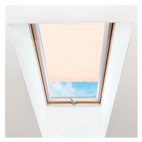FOA Roleta Plisé na střešní okna, průsvitná, krémová, P 003, bílý profil, š 61 cm, v 116 cm