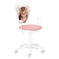 Židle Ministyle bílá - kočka zabalená v dece