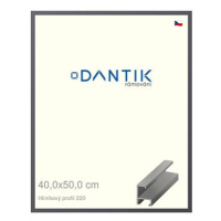 DANTIK rámeček 40 × 50, ALU profil 6220 Ocelový plexi čiré