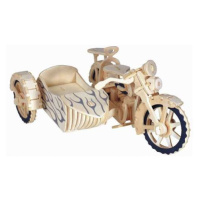 Dřevěné 3D puzzle motorky - Motorka trojkolka -Saidkára P124