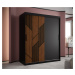 Šatní skříň Abi Sydney Barva korpusu: Černá, Rozměry: 150 cm, Dveře: Sydney + černá