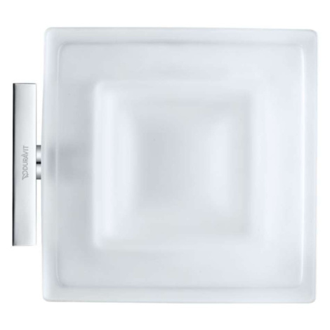 Duravit Karree - Mýdlenka s držákem, chrom/mléčné sklo 0099521000