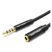 Vention Cotton Braided 3.5mm Audio Extension Cable 1m Black Metal Type