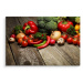 MyBestHome BOX Plátno Zelenina Na Dřevu I. Varianta: 120x80