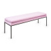 Besoa Eloise, čalouněná lavice, pěnová výplň, polyesterový potah, samet, ocel, růžová