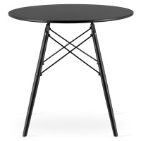 Černý jídelní stůl s černými nohami OSLO 80x80