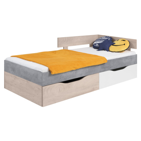 Dětská postel Sigma SI15 Barva korpusu: Beton/Bílá/Dub, Varianta Si: Pravá Meblar