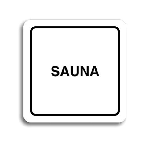 Accept Piktogram "sauna" (80 × 80 mm) (bílá tabulka - černý tisk)