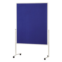 magnetoplan Přednášková tabule, bílý rám, jednodílná, modrá plsť