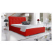 Eka Čalouněná postel Star - Eko-kůže 140x200 cm Barva látky Eko-kůže: Červená (10), Úložný prost