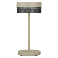 HELL LED stolní lampa Mesh, baterie, 30cm písková/černá