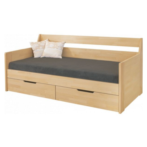 Masivní rozkládací postel Otela, s roštem a matrací FOR LIVING