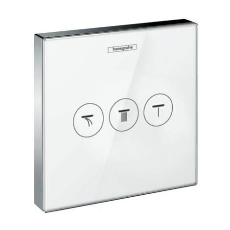 Hansgrohe Shower Select - Ventil pod omítku pro 3 spotřebiče, bílá/chrom 15736400