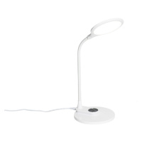 Stolní a nástěnná lampa bílá včetně LED s dotykovým stmívačem - Joni