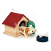 Dřevěná bouda se psem Pet Dog Set Tender Leaf Toys s miskou