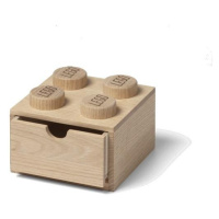 LEGO dřevěný stolní box 4 se zásuvkou (světlé dřevo)