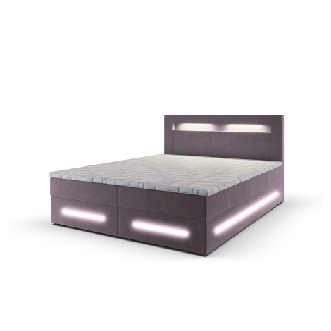 MSL Kontinentální čalouněná postel MANA (140 x 200 cm) Barva látky: MONOLITH 62