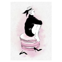 Ilustrace Macaron Girl, Martina Pavlova, 30x40 cm