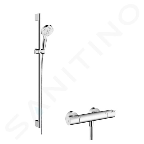 Hansgrohe 27813400 - Sprchový set Vario s termostatem Ecostat 1001 CL, 2 proudy, bílá/chrom