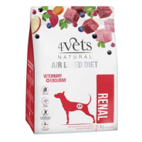 4vets AIR DRIED NATURAL VETERINARY EXCLUSIVE RENAL 1kg sušené krmivo pro psy při on