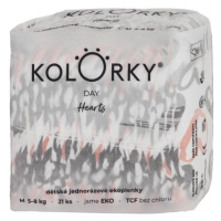 KOLORKY DAY Jednorázové EKO plenky srdce M (5-8 kg) 21 kusů