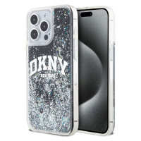 Pouzdro DKNY Liquid Glitter Arch Logo zadní kryt Apple iPhone 14 PRO MAX Black