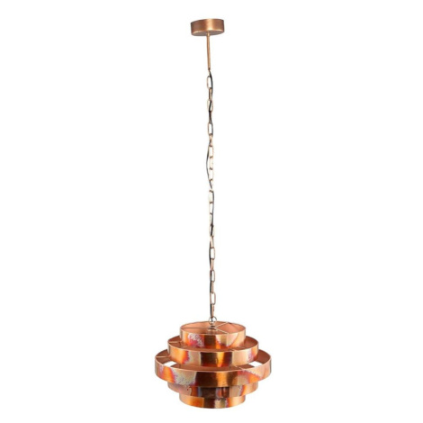 PTMD - Lustr na řetězu ZANTH 1xE27/40W/230V pr. 42 cm měděná 8720014562531