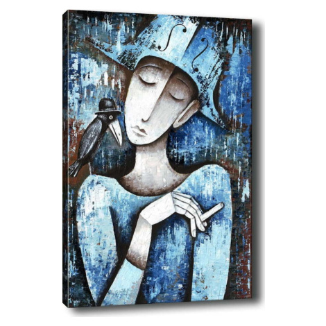 Obraz Tablo Center Girl With Cigarette, 40 x 60 cm Vavien Artwork