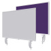 magnetoplan Dělicí stěna na stůl VarioPin, bílá tabule/plsť, šířka 800 mm, fialová