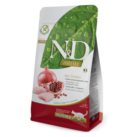 Farmina N&D Prime Grain Free Adult Neutered Chicken & Pomegranate - 5 kg