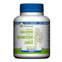 Calcium 333mg+magnezium 133mg+zinek 8mg Tbl.100+50