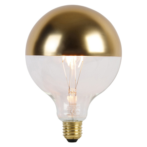 E27 stmívatelná LED lampa G125 horní zrcadlo zlatá 4W 200 lm 1800K Calex