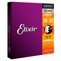 Elixir 11002 Nanoweb 10-47 Struny pro akustickou kytaru