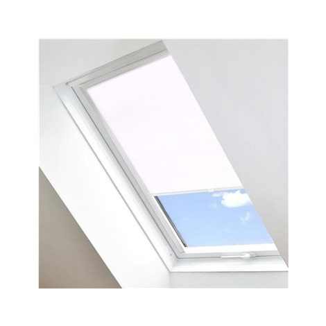 FOA Roleta Látková na střešní okna, bílá, LT 101, bílý profil, š 61,2 cm, v 79,5 cm