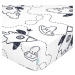 Černo-bílé elastické bavlněné prostěradlo Mr. Fox Starspace, 70 x 140 cm